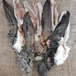 Dried Rabbit Ears with hair single/100g